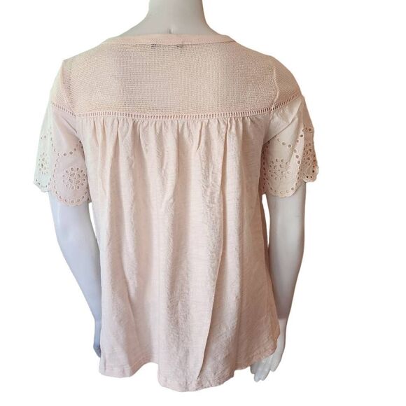 Doe & Rae Cream Lace & Eyelet Blouse (S) - Picture 4 of 5